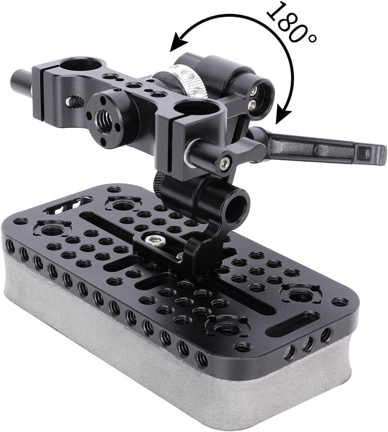 NICEYRIG Camera Chest Pad Mount with Mounting Cheese Plate, Adjustable Magic Arm, 15mm Rod Clamp for 15mm DSLR Camera Handheld Steady Shooting - 619 - Image 4